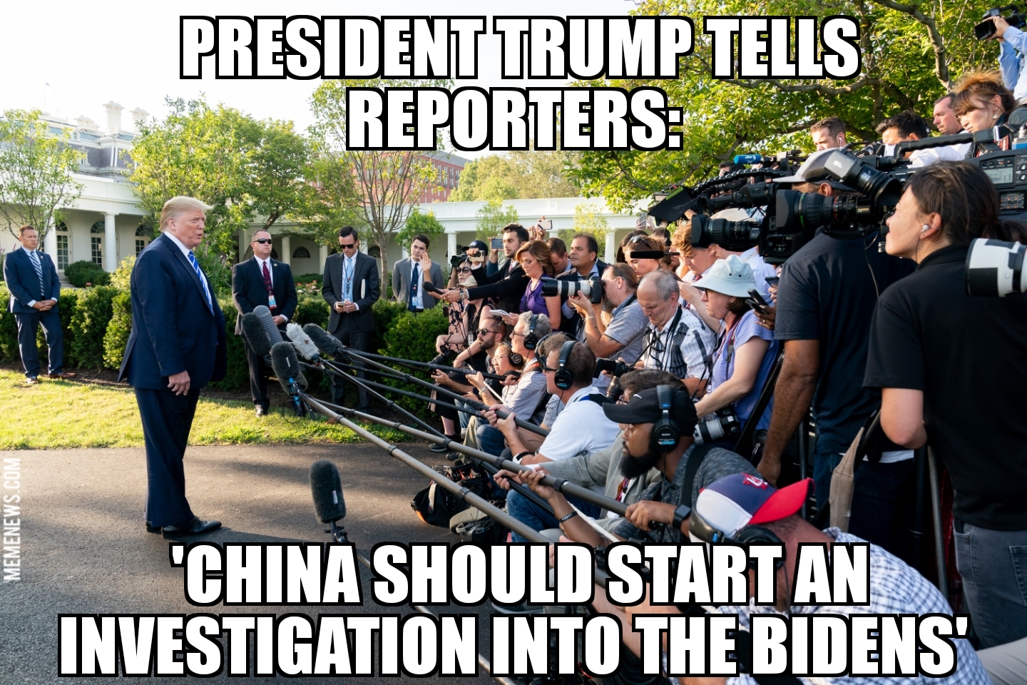 Trump says China should investigate Bidens