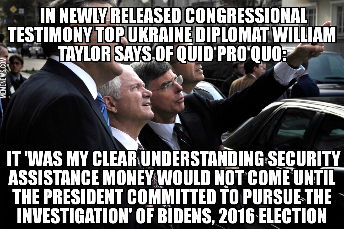 Bill Taylor testified it was his ‘clear understanding’ Ukraine military aid was tied to Biden investigation