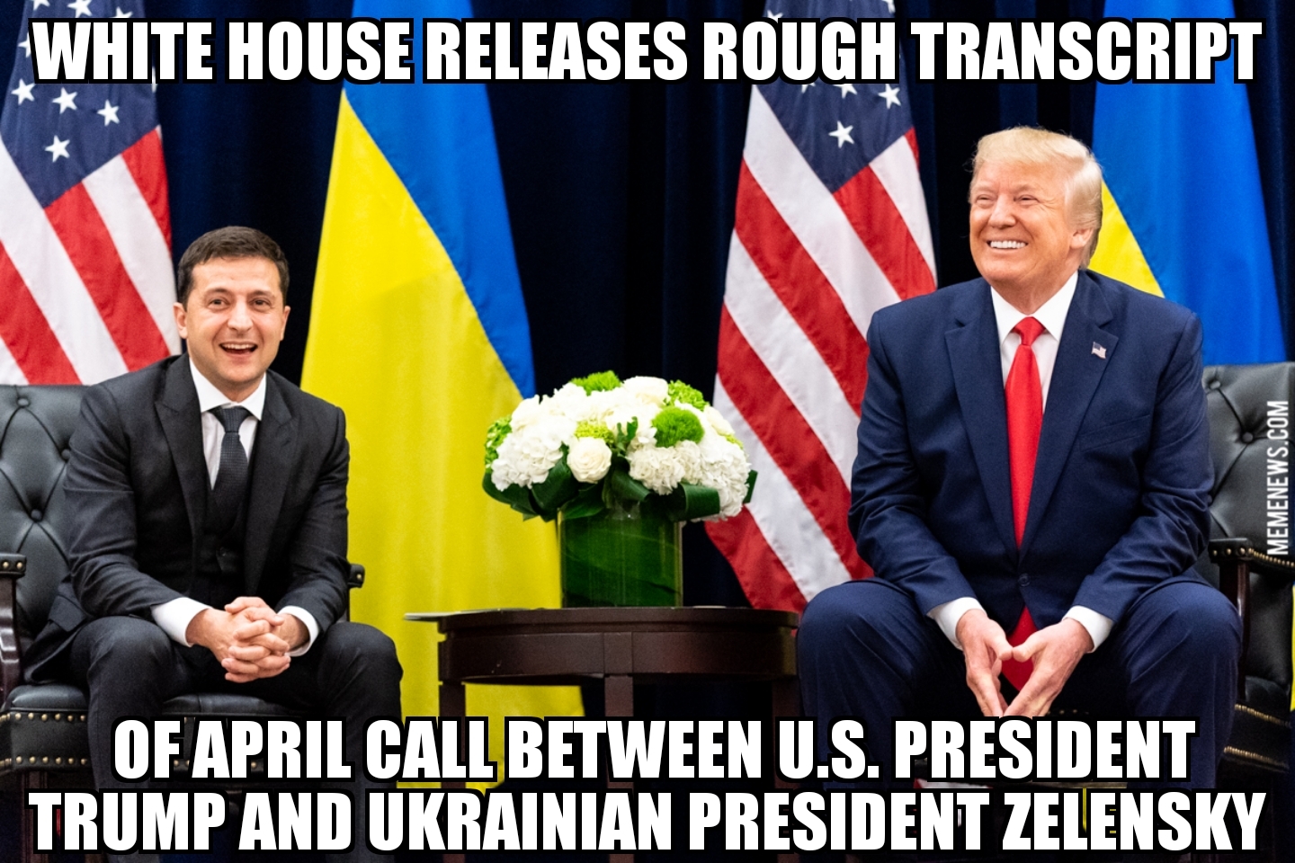 White House releases rough transcript of April Trump-Zelensky call