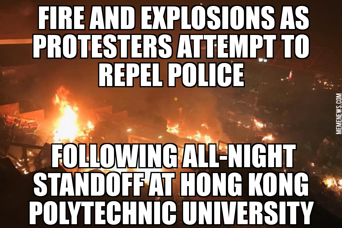 Explosions follow standoff at Hong Kong Polytechnic University