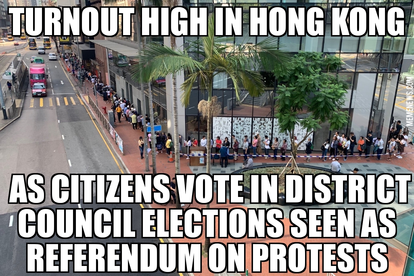 Turnout high in Hong Kong election