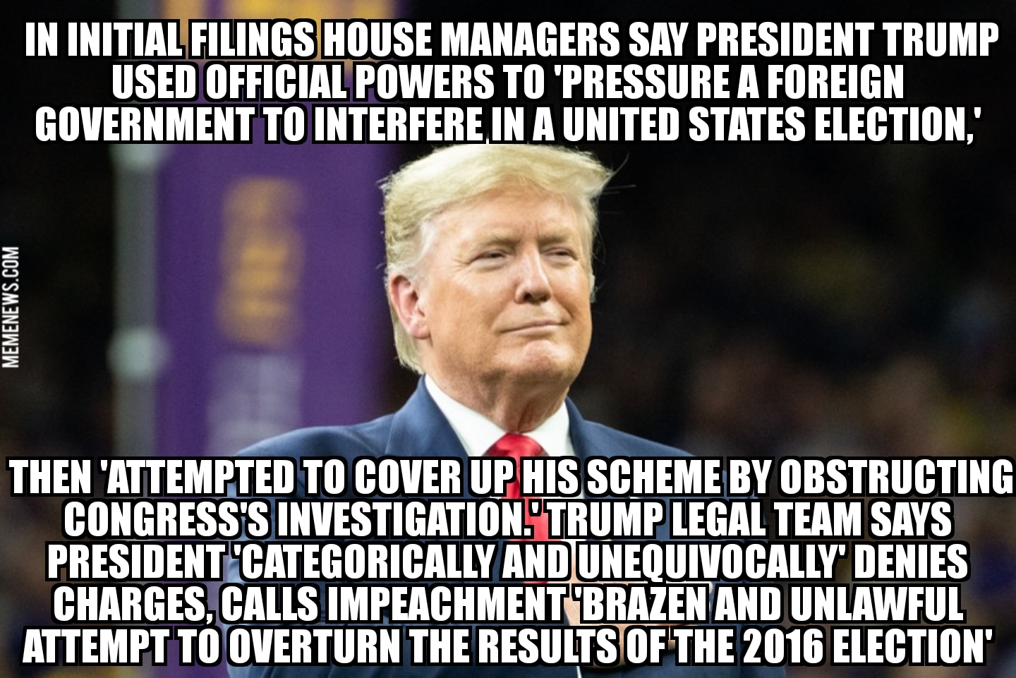 House Managers, Trump legal team initial filings in Impeachment trial
