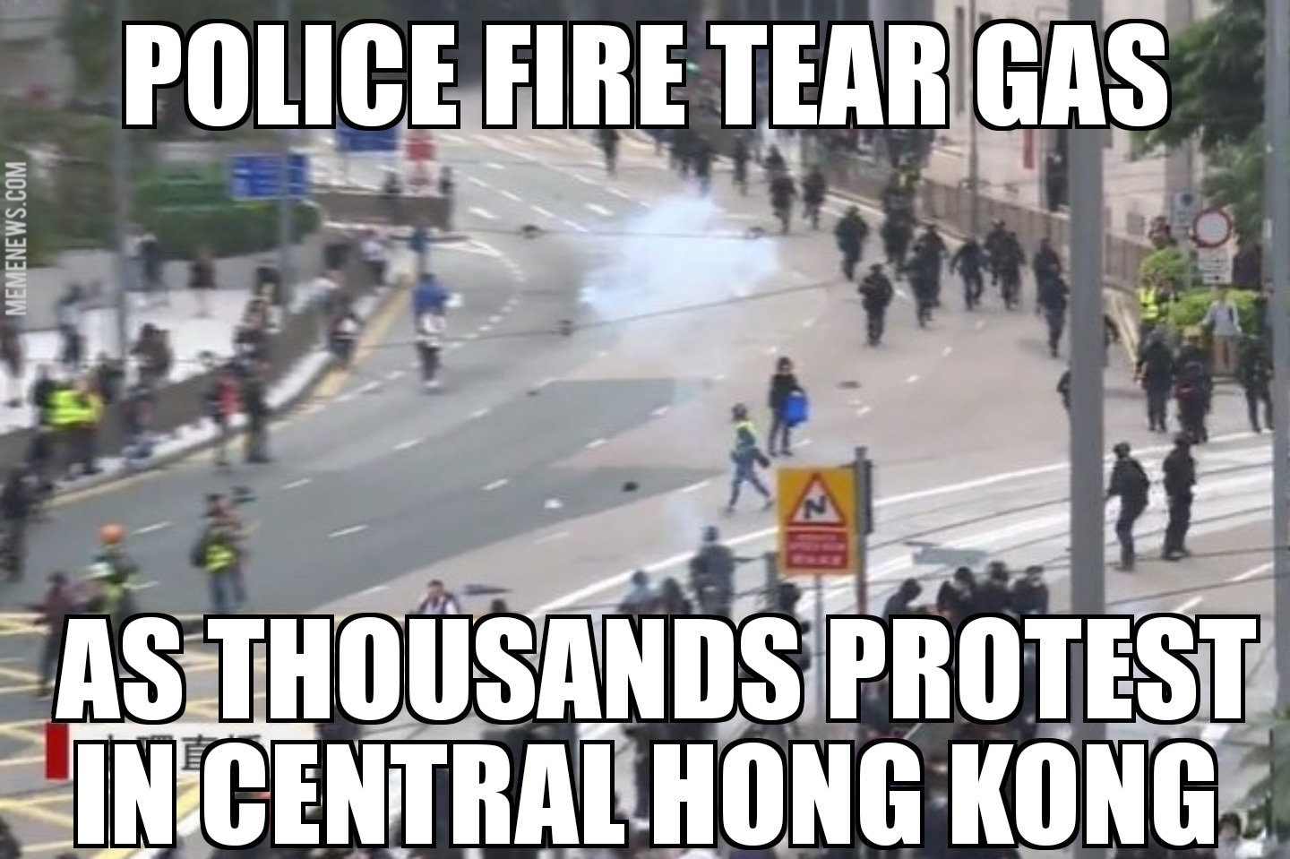 Tear gas fired at Hong Kong protest