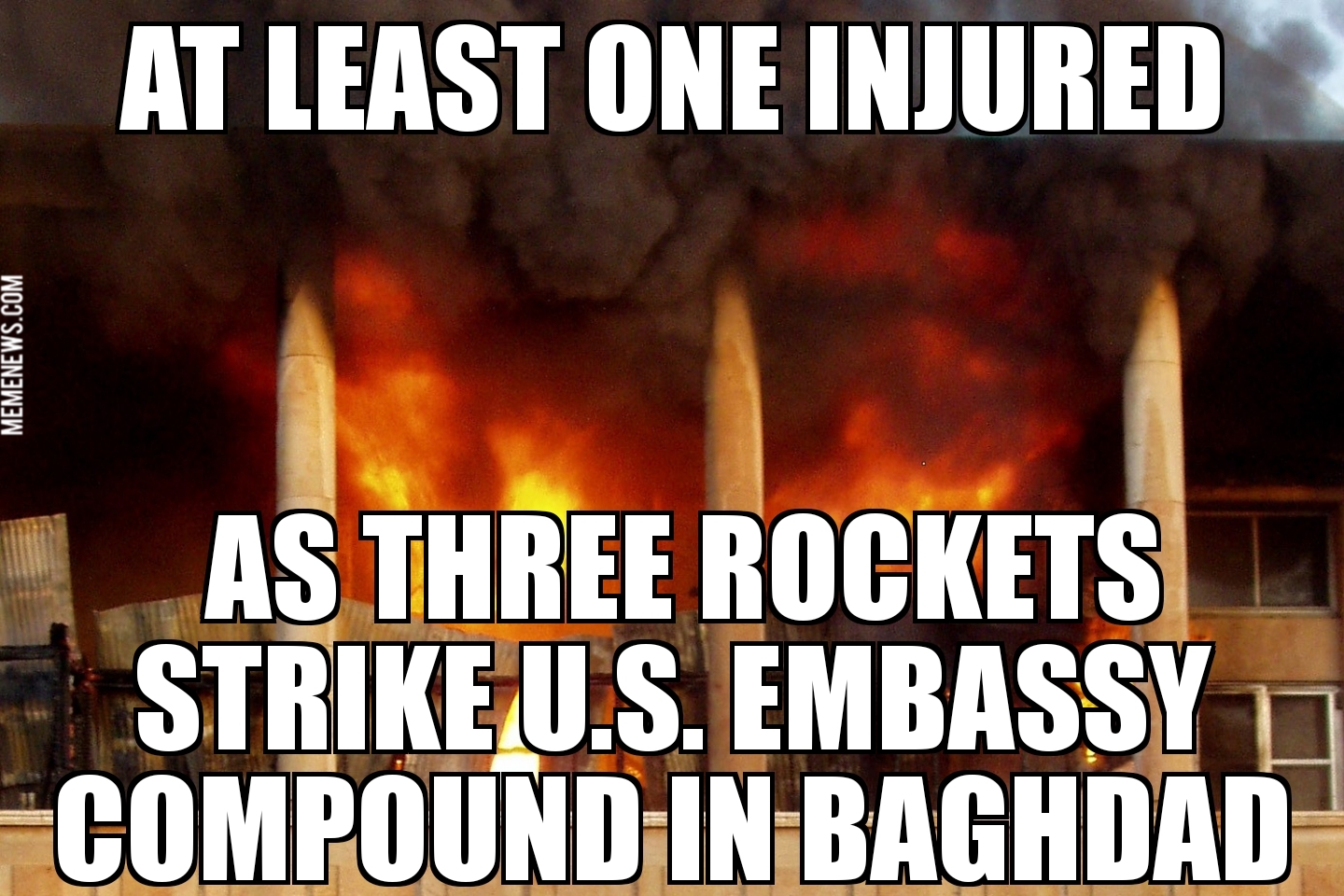Rockets strike U.S. embassy in Baghdad