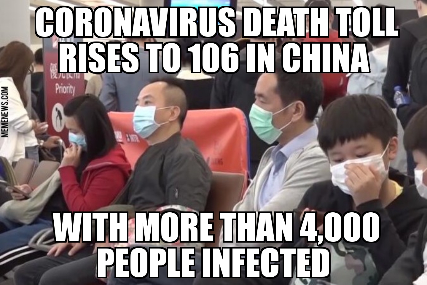 Coronavirus death toll rises to 106
