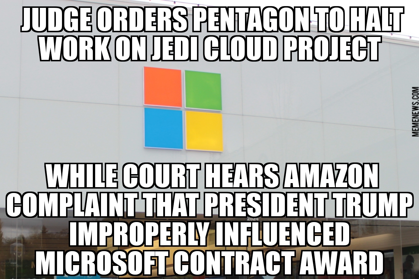 Pentagon ordered to halt Microsoft JEDI cloud work