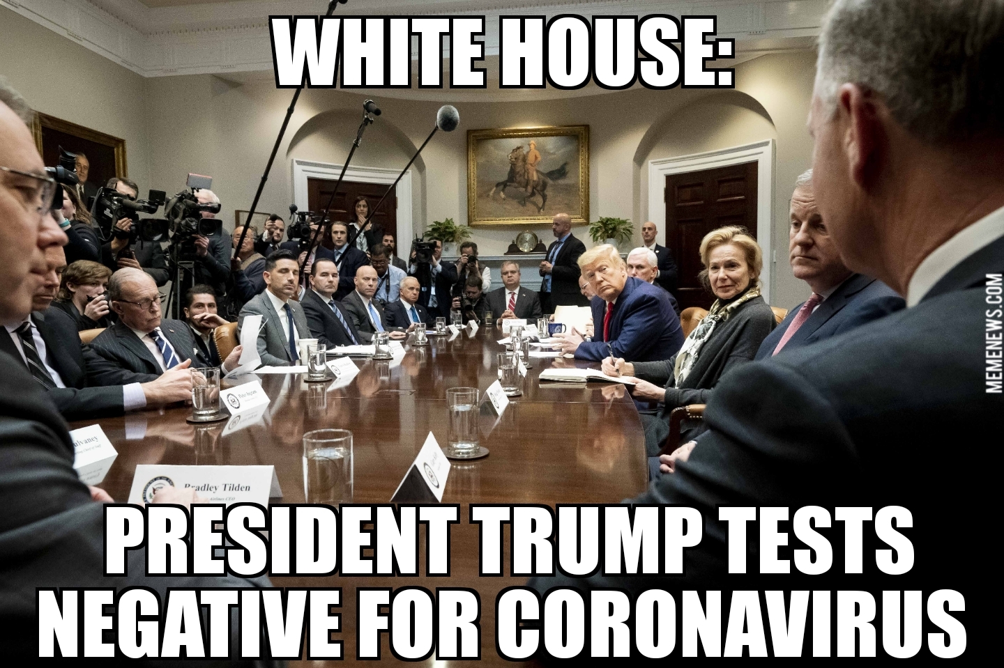 Trump tests negative for coronavirus