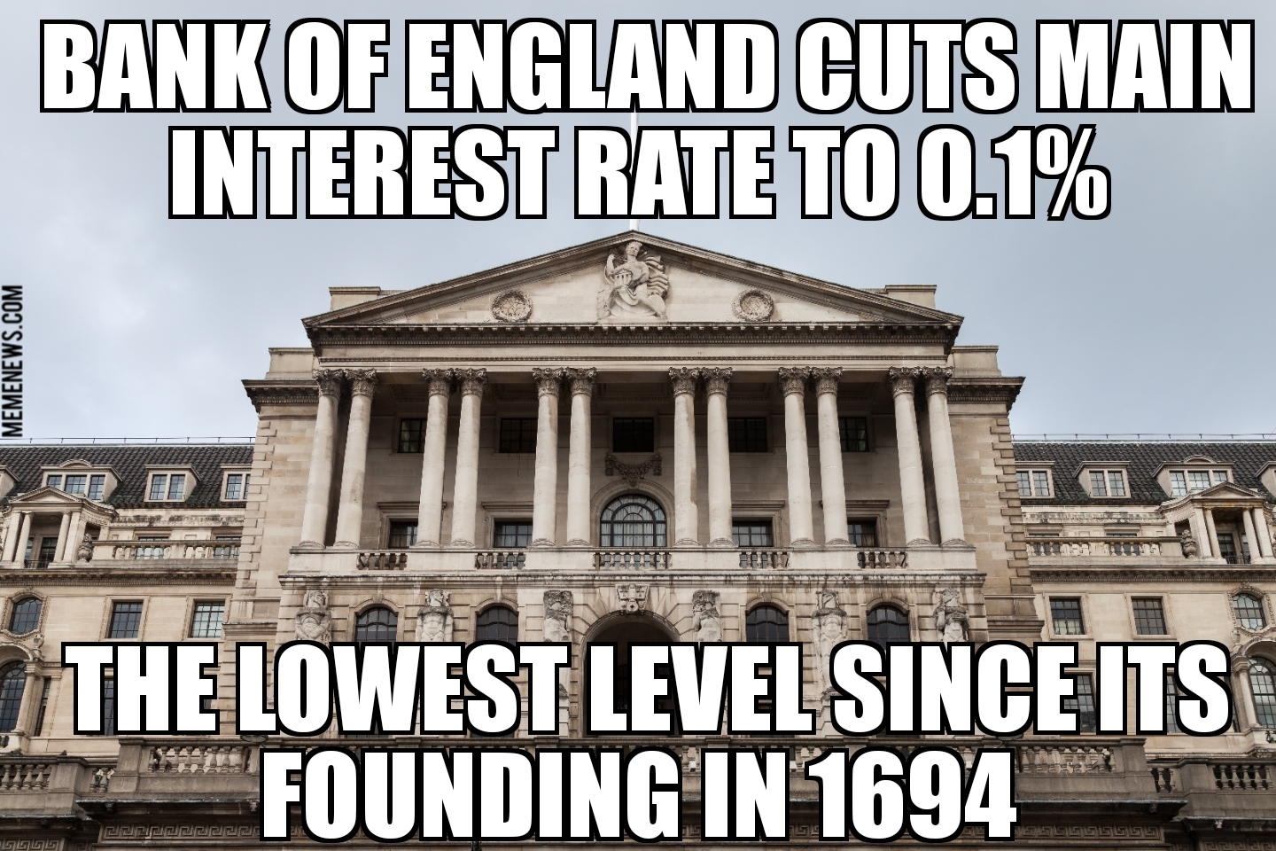 Bank of England lowers main rate to 0.1%