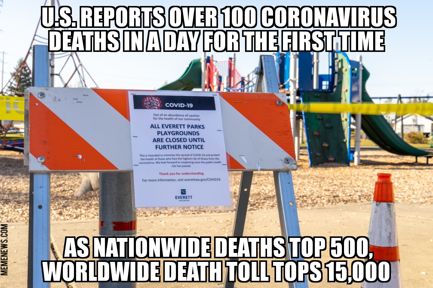 U.S. reports over 100 coronavirus deaths in a day