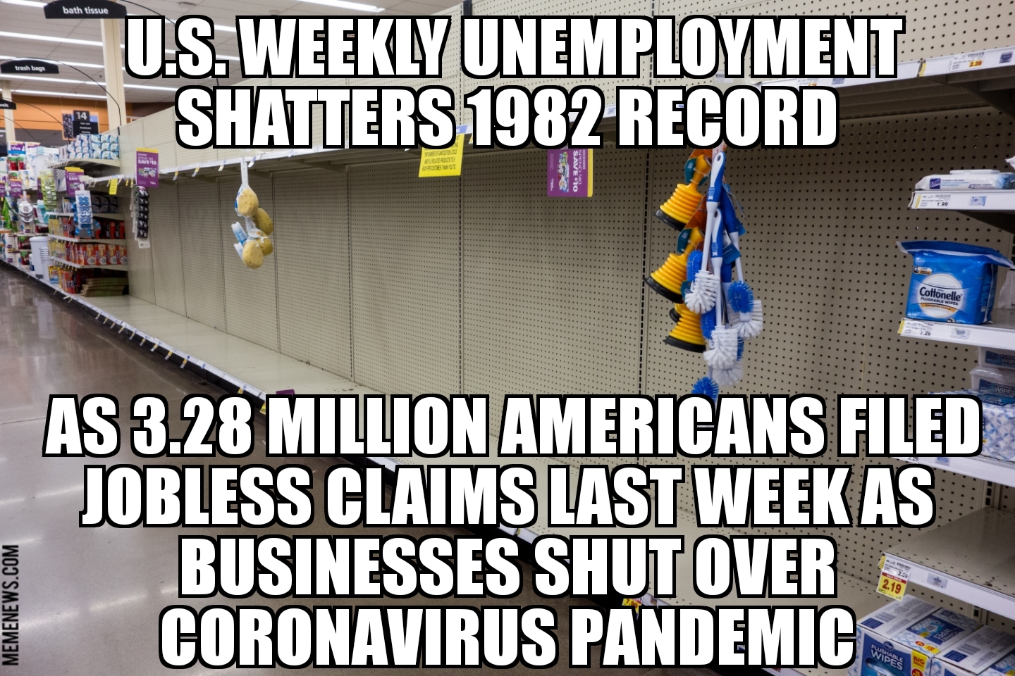 U.S. unemployment shatters record