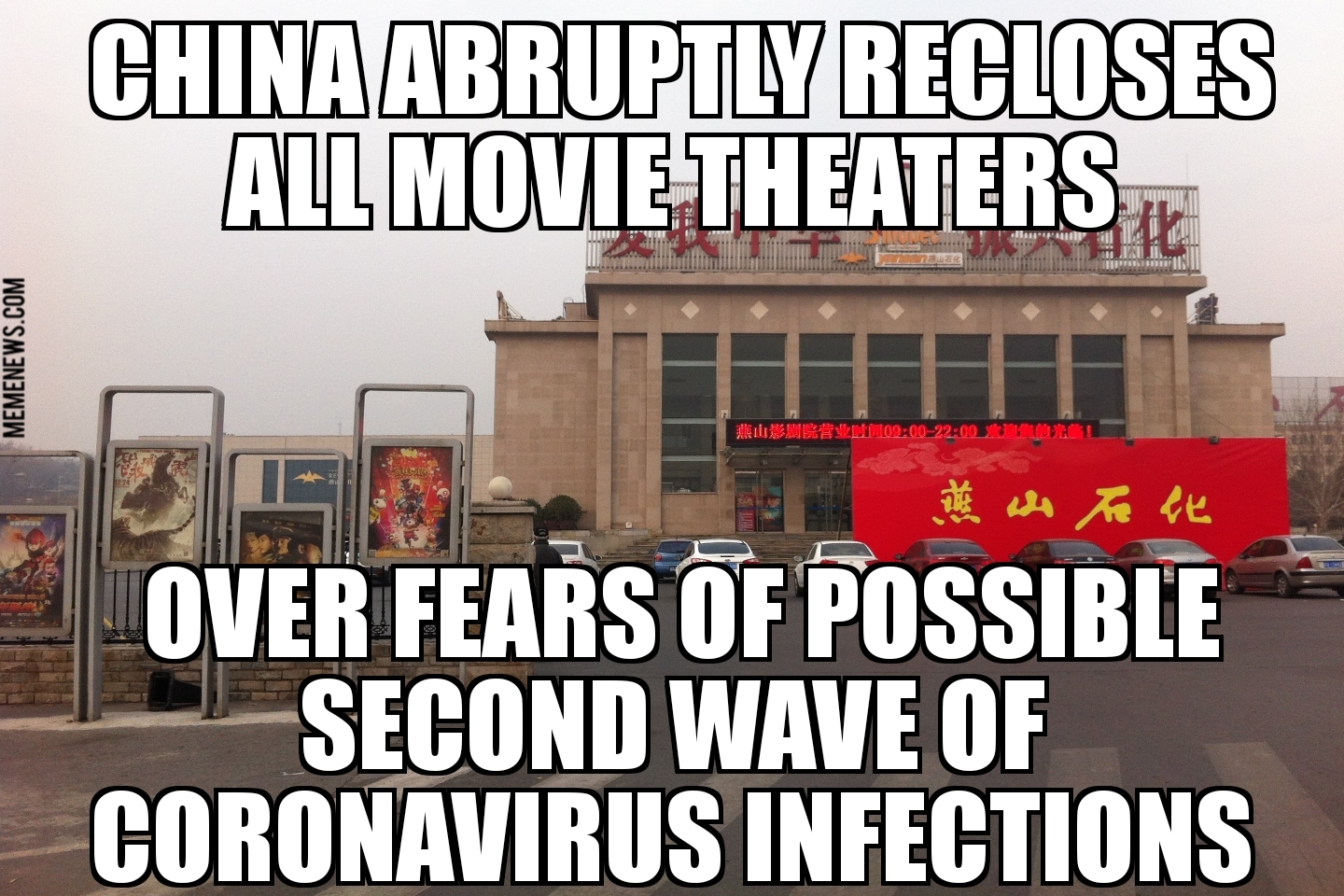 China recloses theaters over coronavirus fears