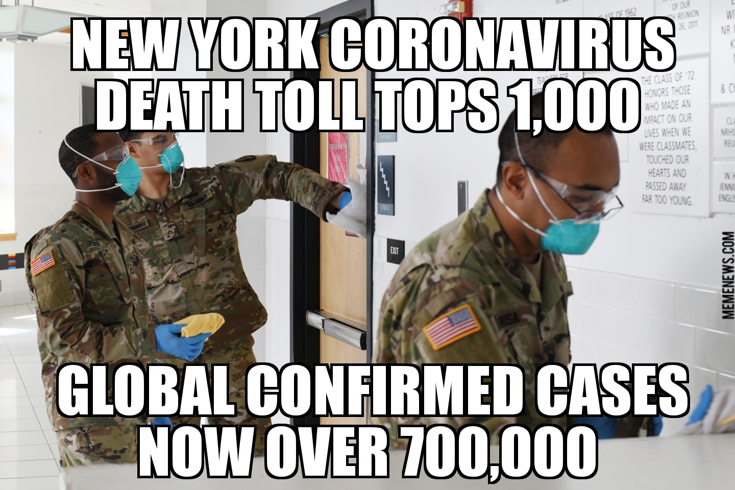 New York coronavirus deaths top 1,000