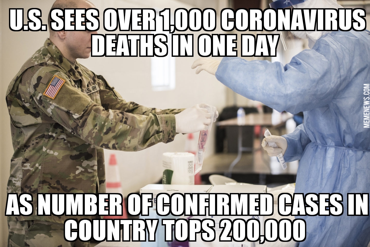 U.S. coronavirus cases top 200,000