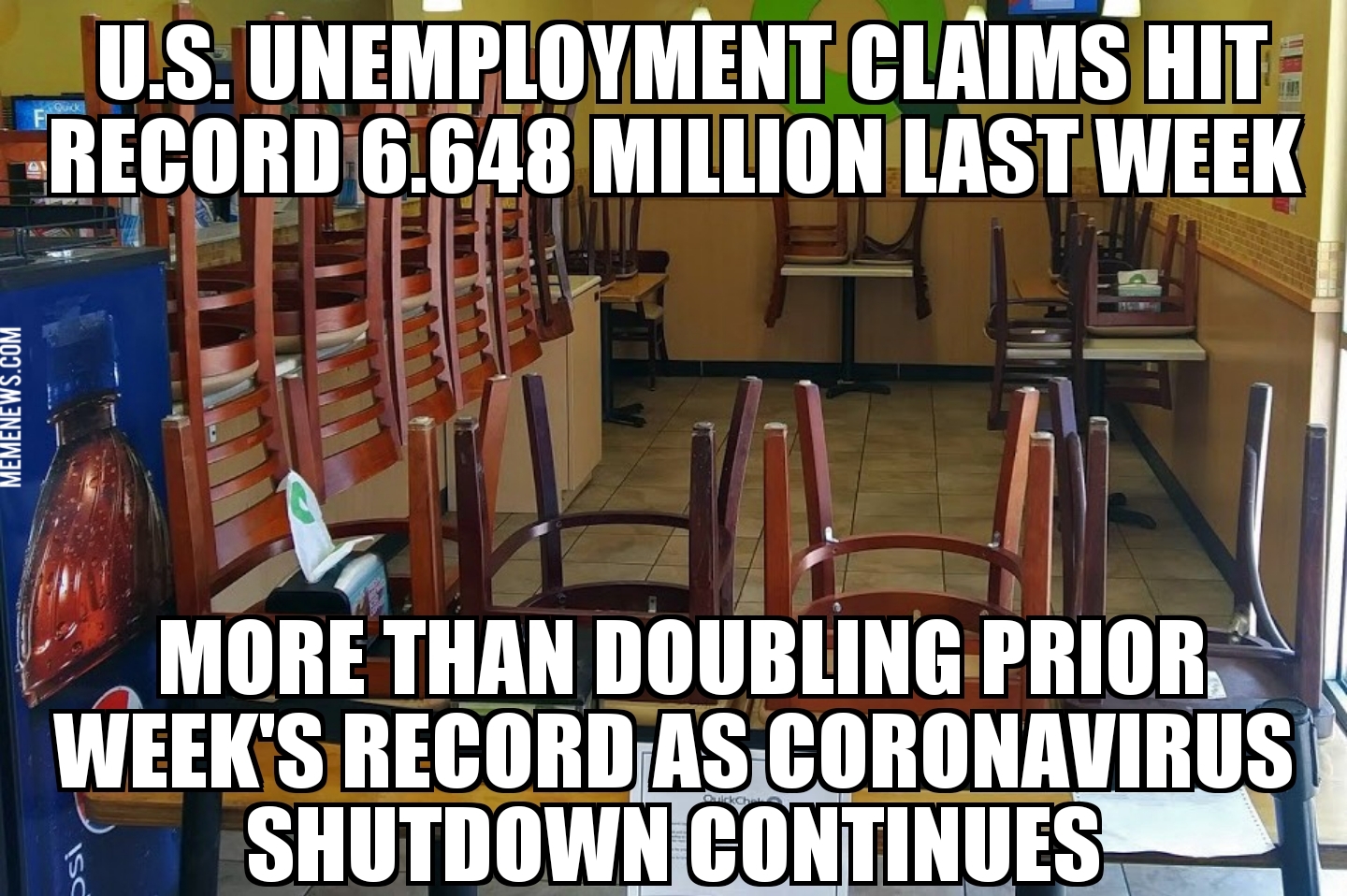 U.S. unemployment hits record 6.648 million