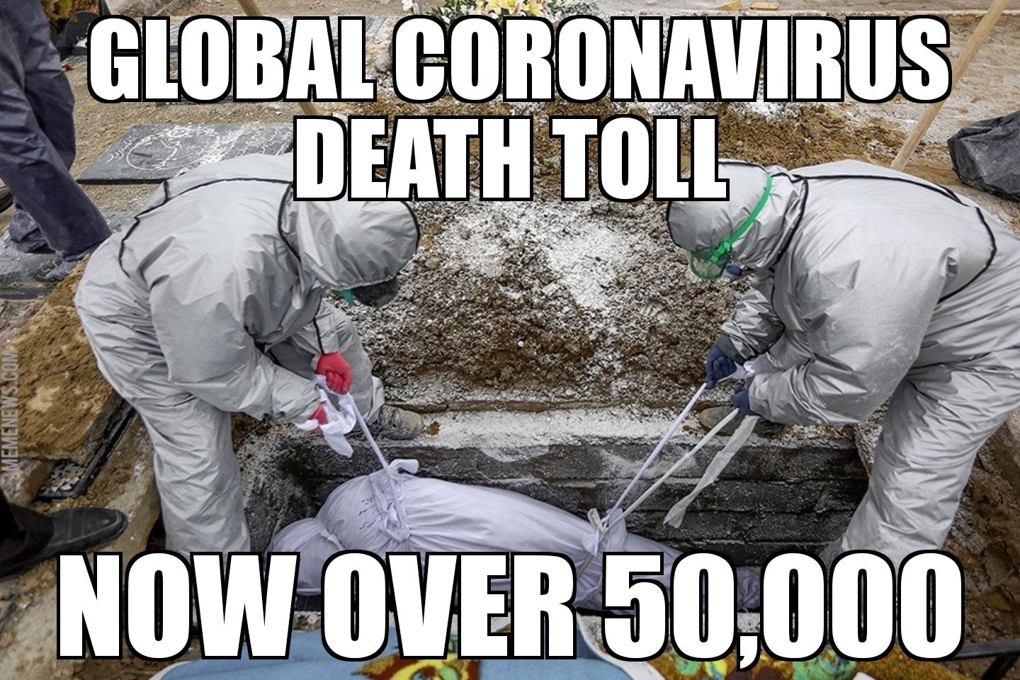 Global coronavirus deaths top 50,000