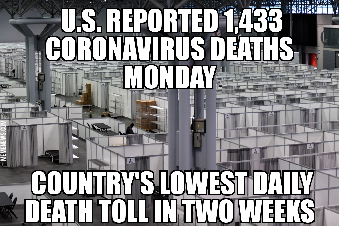 U.S. reports lowest coronavirus deaths in two weeks