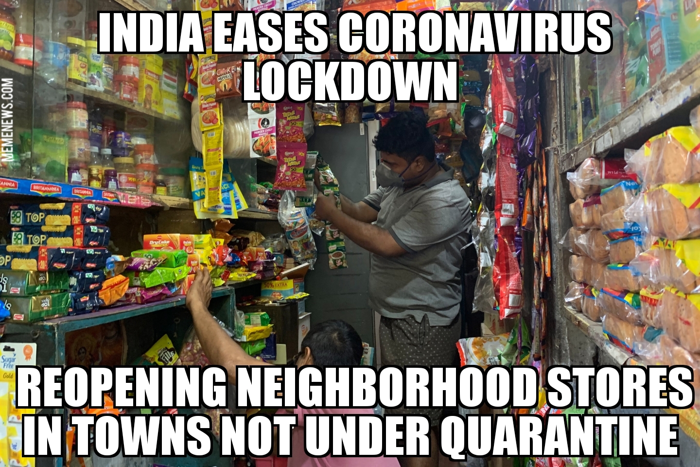 India reopens neighborhood stores