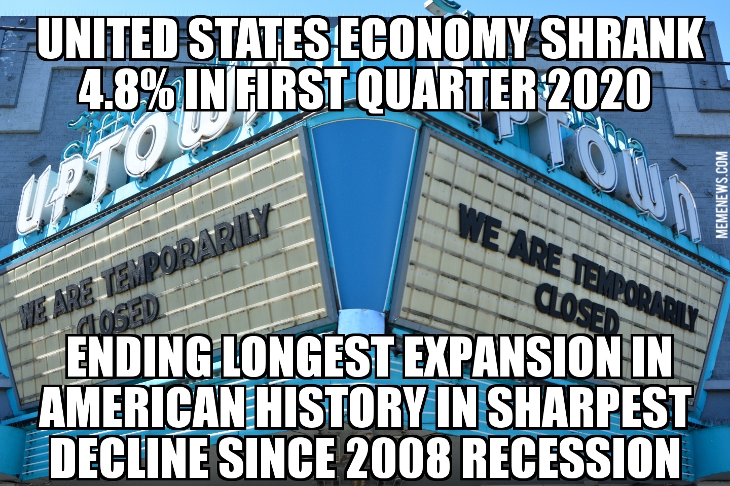 U.S. economy shrank 4.8% in first quarter 2020