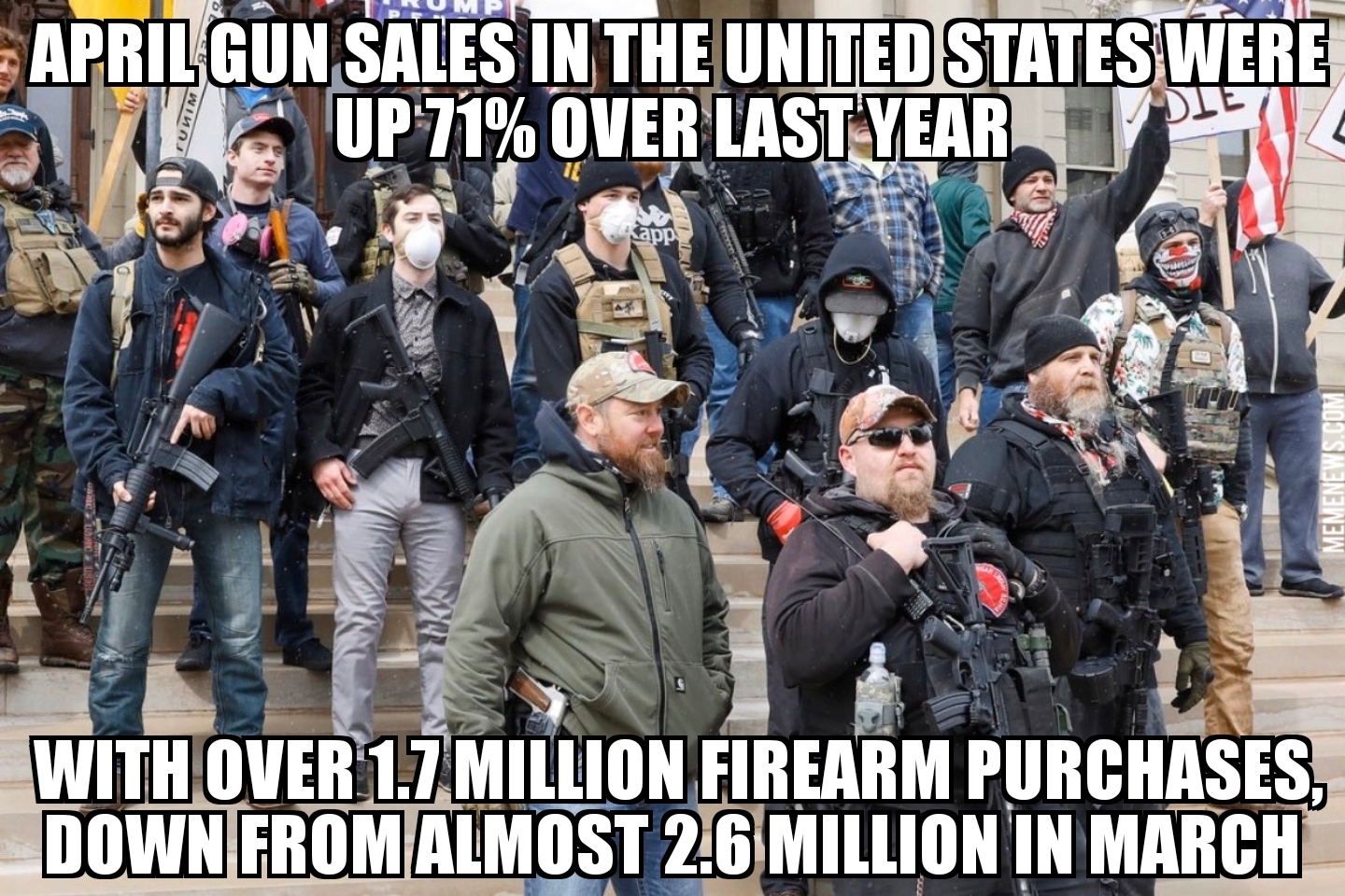 U.S. gun sales up 71% in April