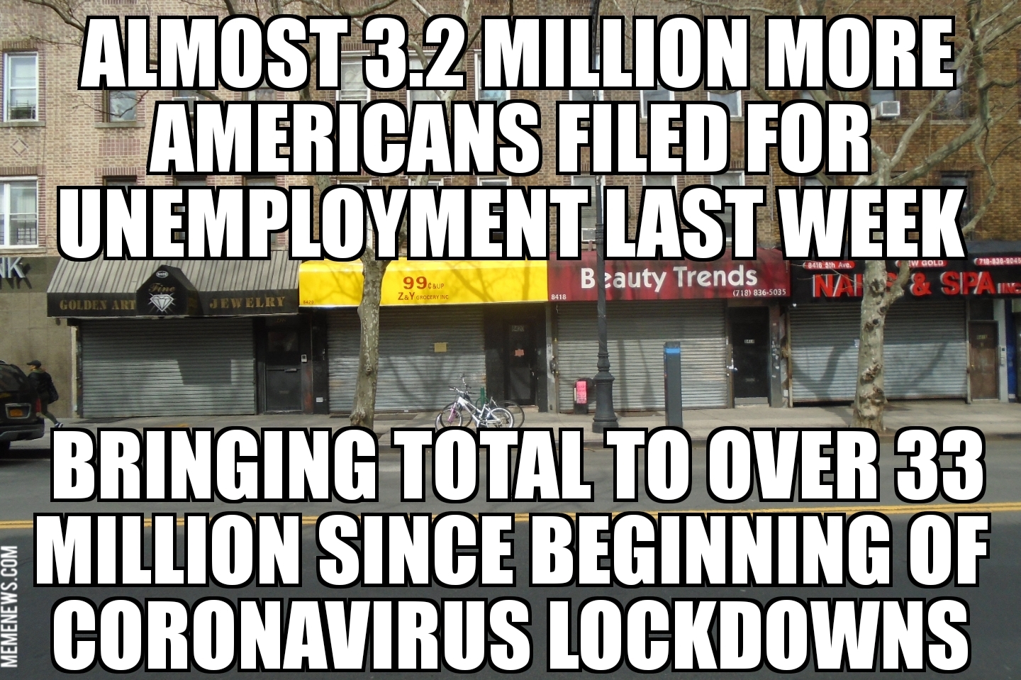 3.2 million more Americans file for unemployment