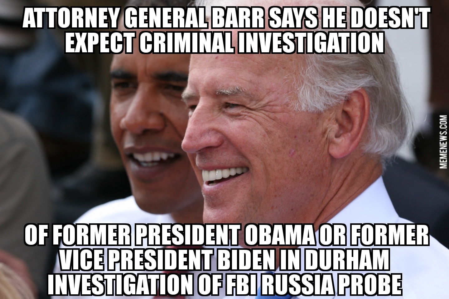 Barr doesn’t expect criminal investigation of Obama, Biden