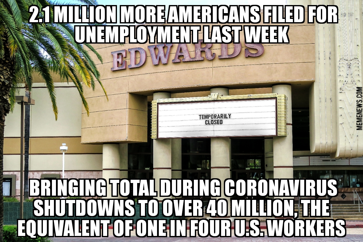 2.1 million Americans file for unemployment