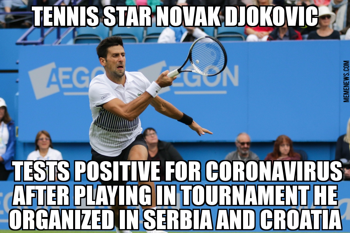 Novak Djokovic tests positive for coronavirus