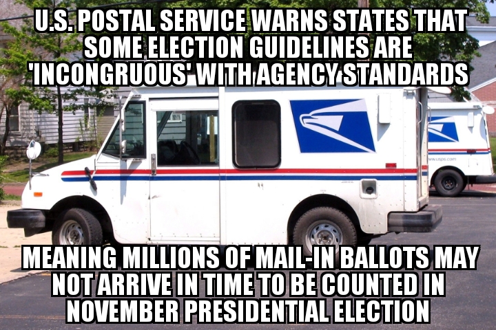 Postal Service warns some mail-in ballots may not be counted