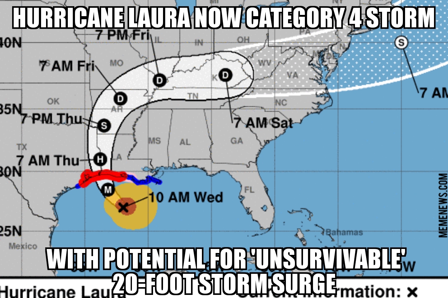 Hurricane Laura now category 4