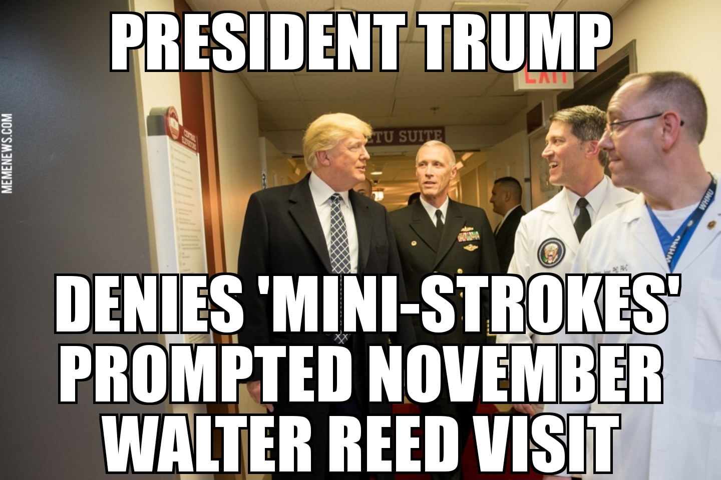 Trump denies having  mini-strokes