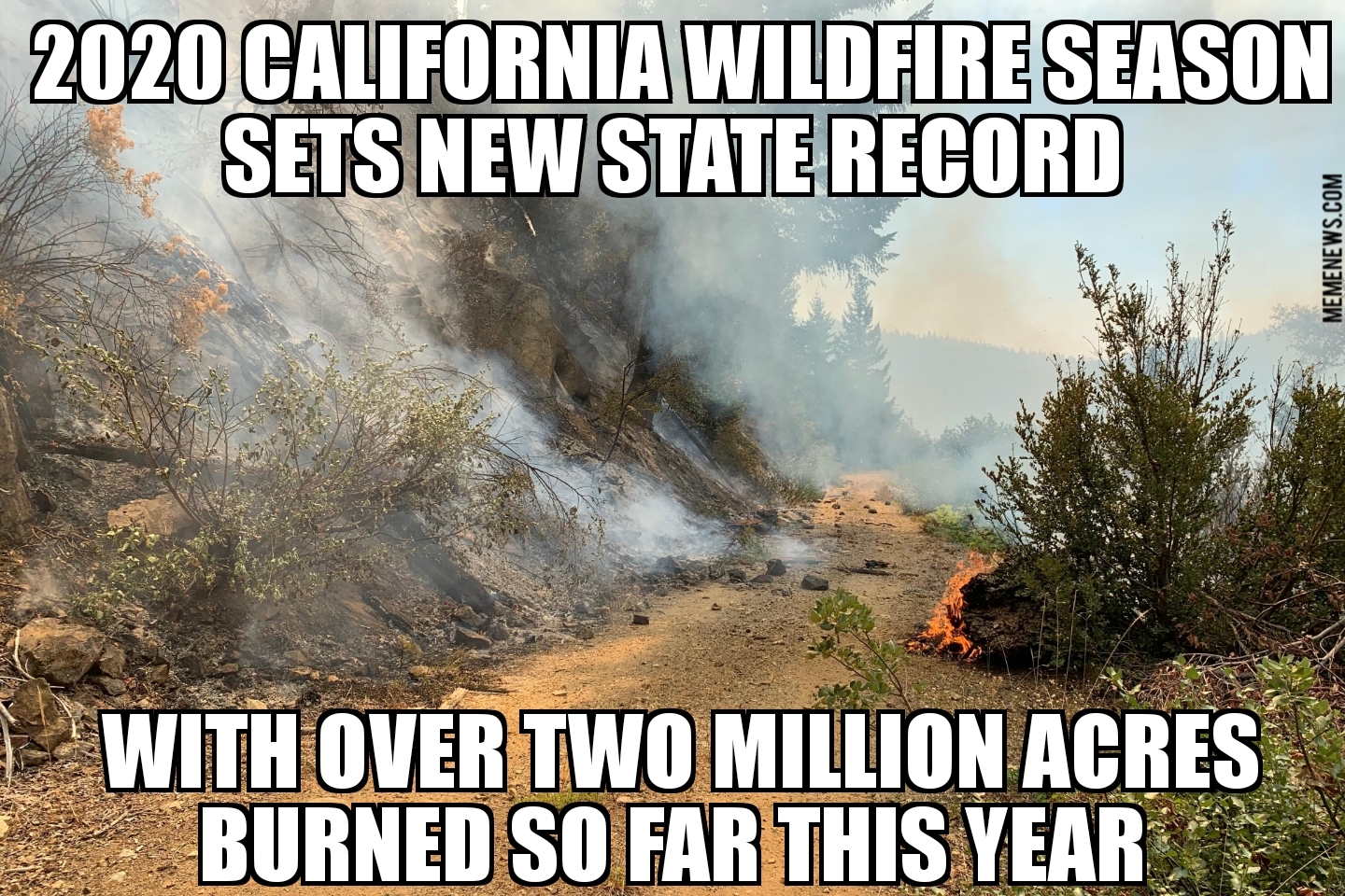 California wildfire season sets new record