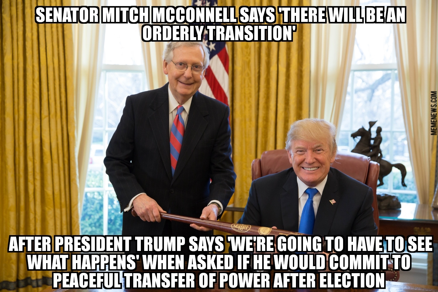McConnell assures ‘orderly transition’ after Trump won’t commit