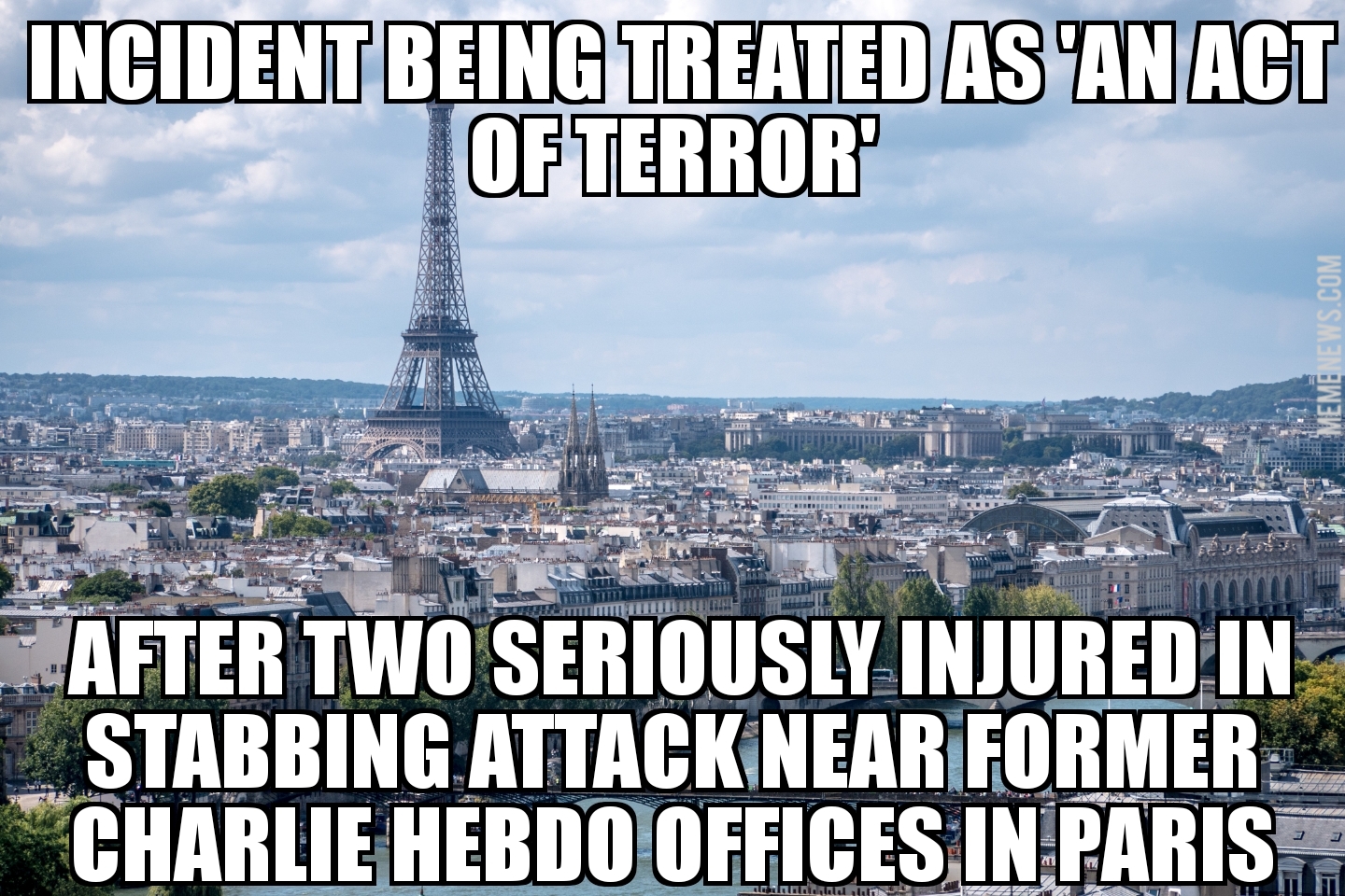 Stabbing near former Charlie Hebdo offices