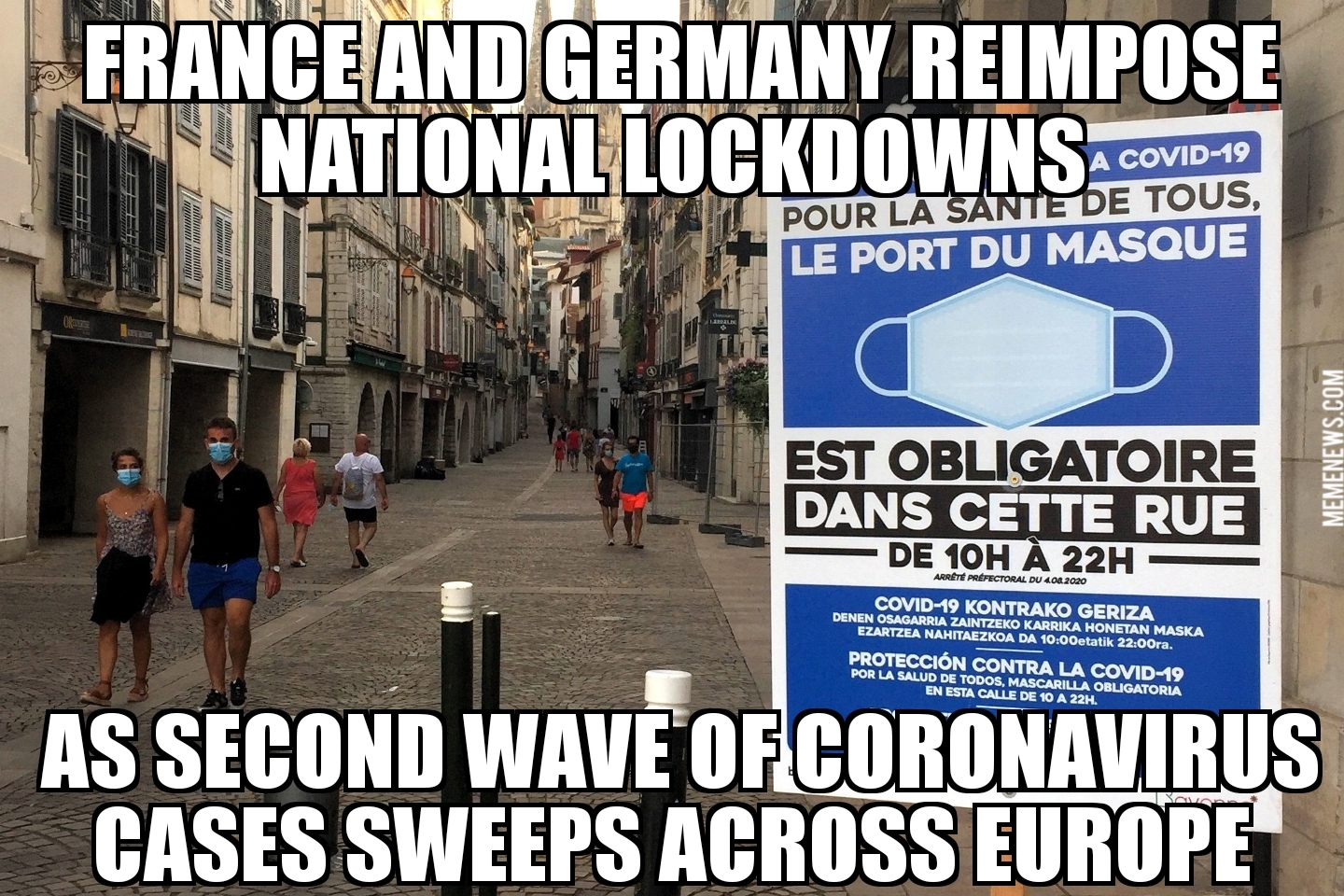France and Germany reimpose coronavirus lockdowns