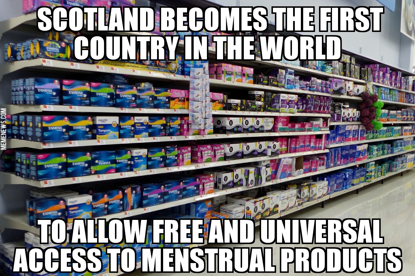 Scotland to allow access to free menstrual products