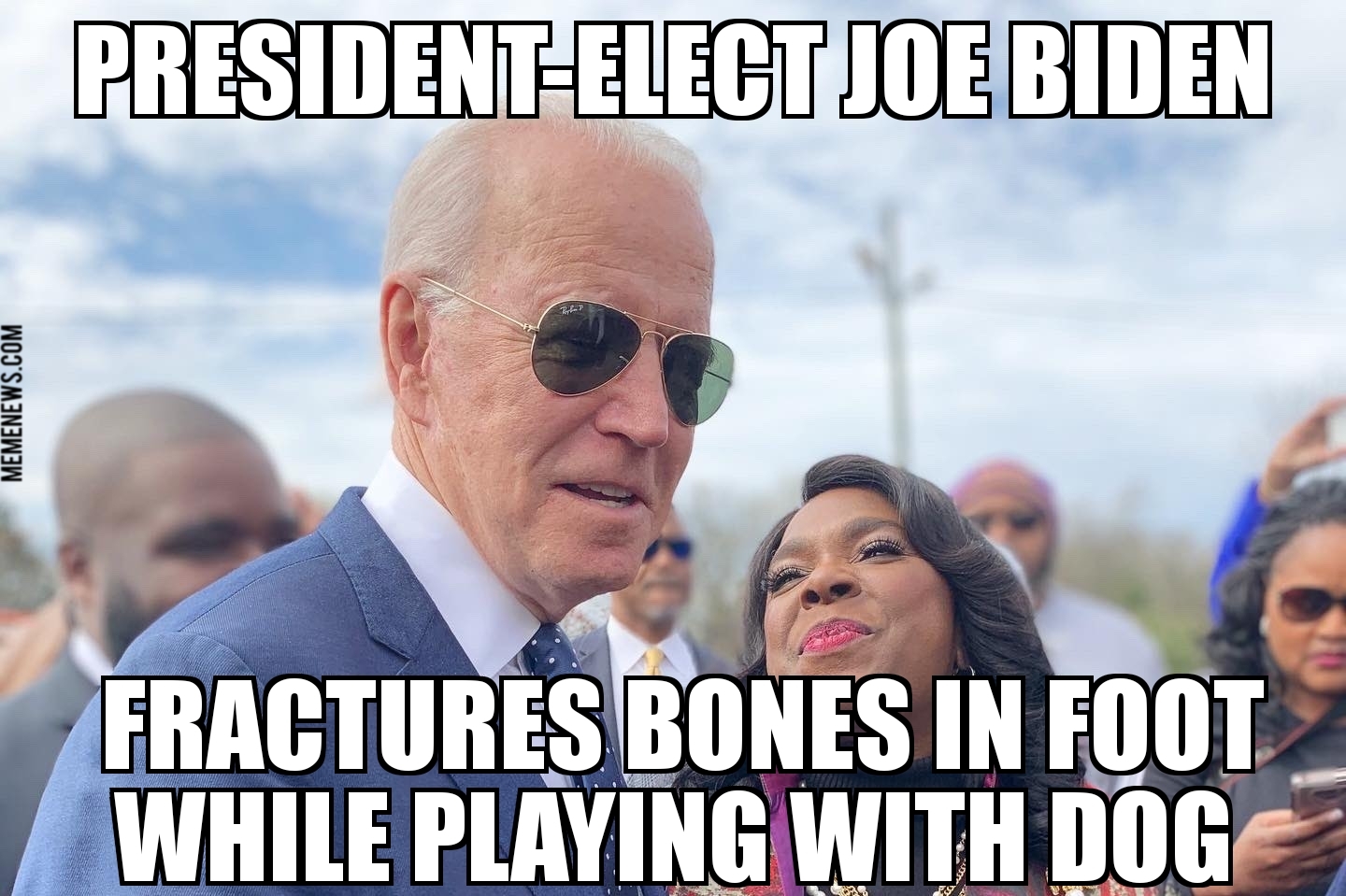 Joe Biden fractures foot