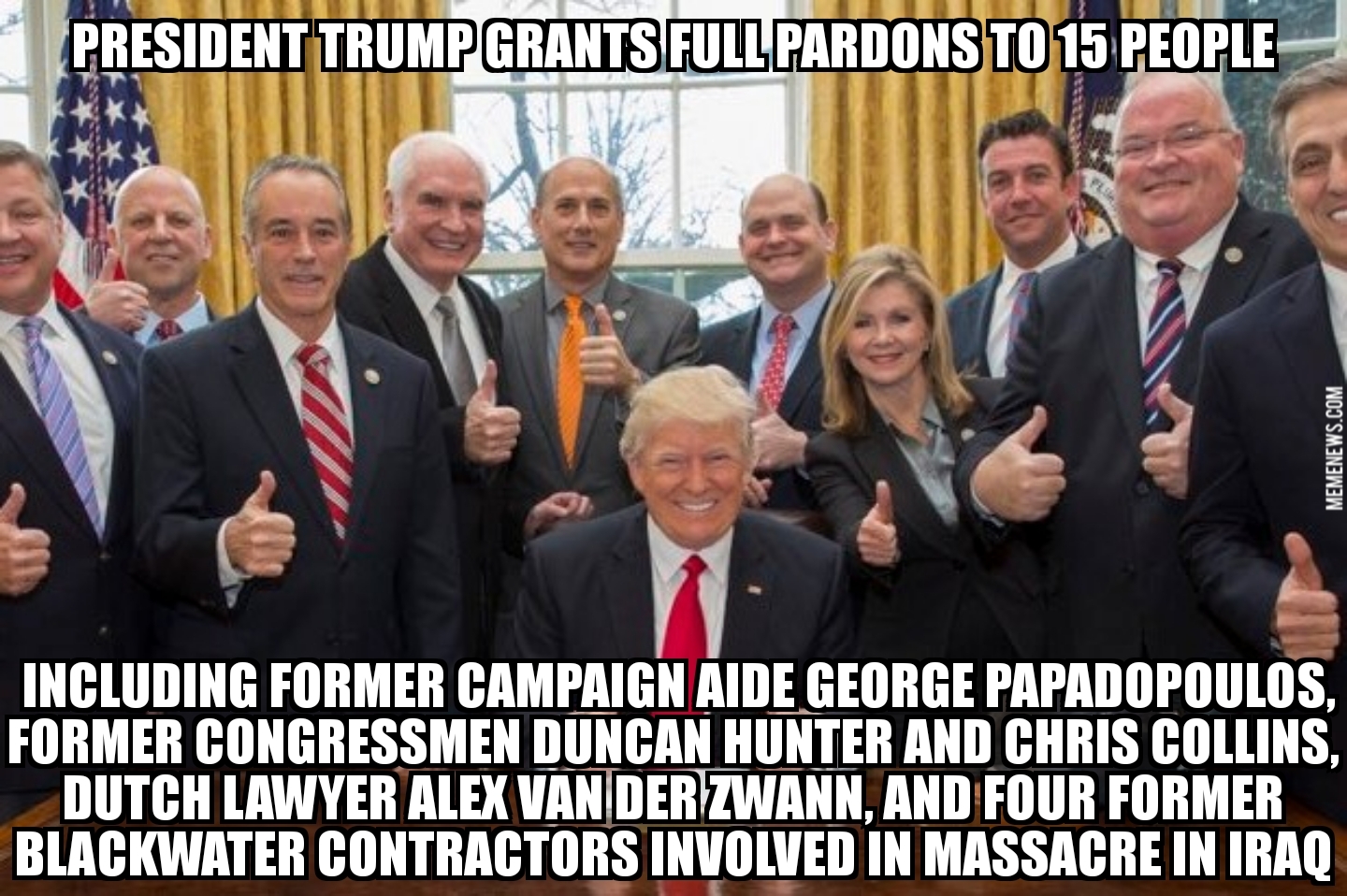 Trump pardons 15