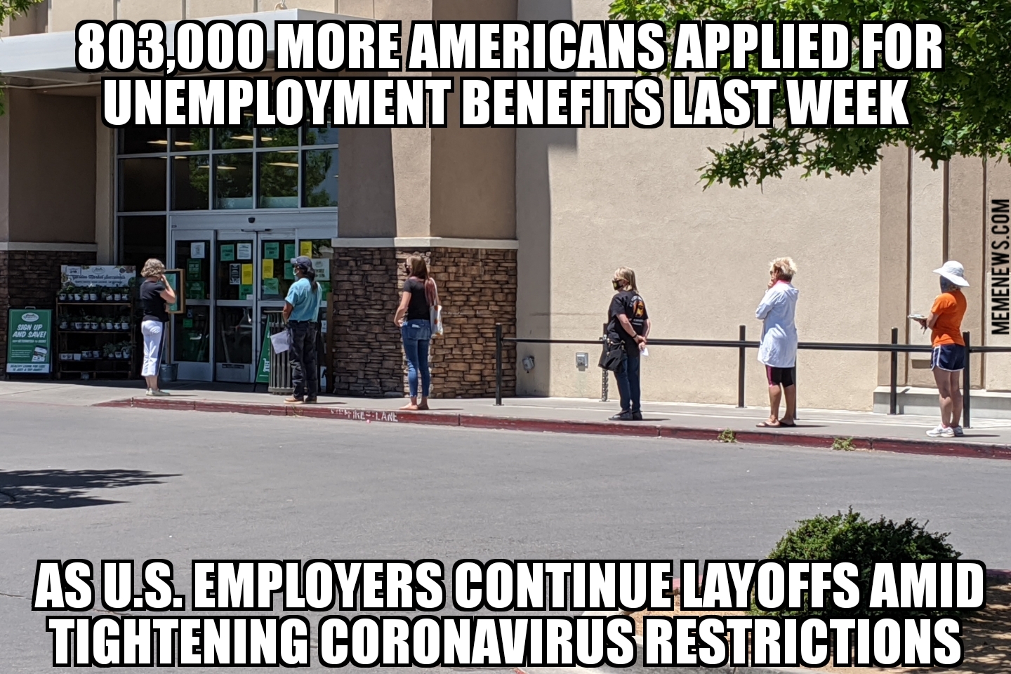 803,000 more Americans apply for unemployment