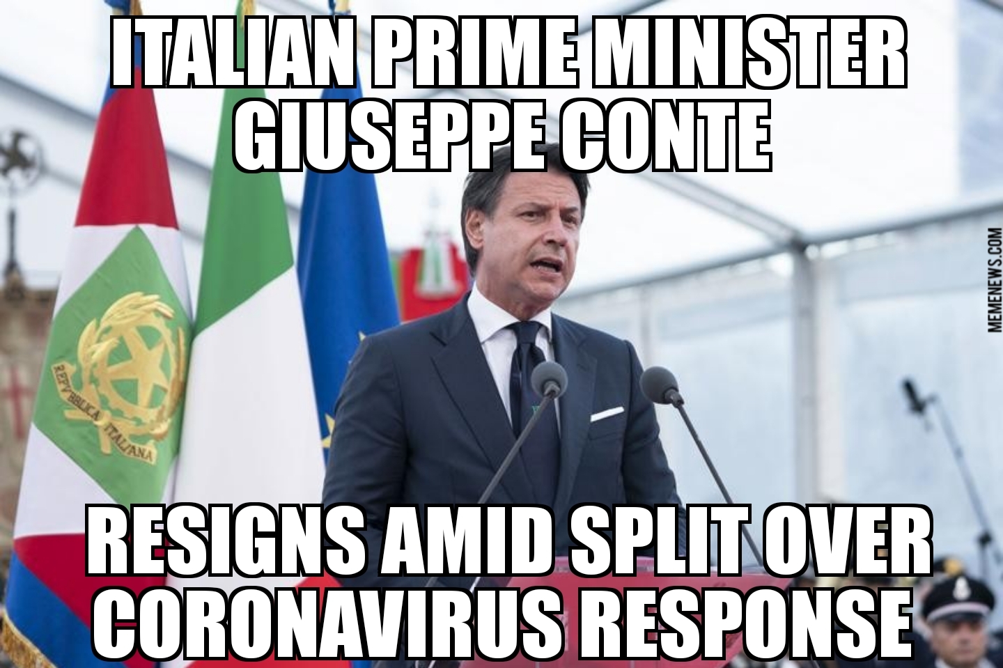 Italian PM Giuseppe Conte resigns