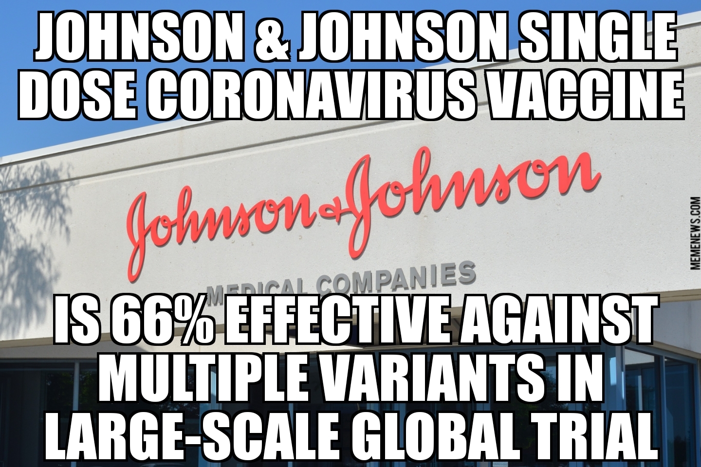 Johnson & Johnson coronavirus vaccine 66% effective