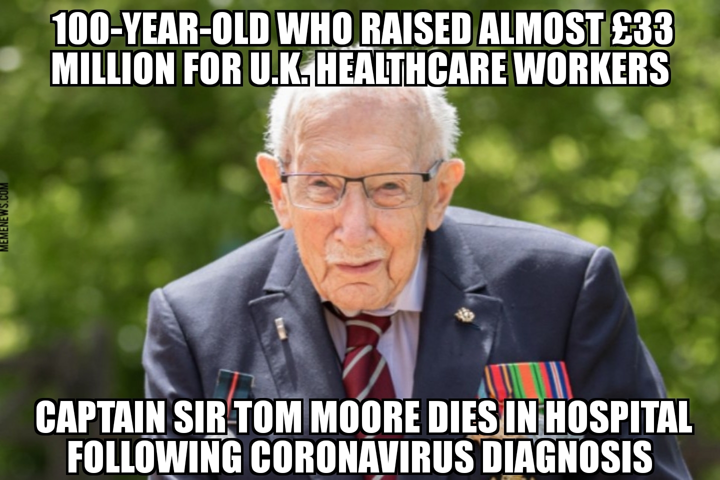 Captain Sir Tom Moore dies with coronavirus