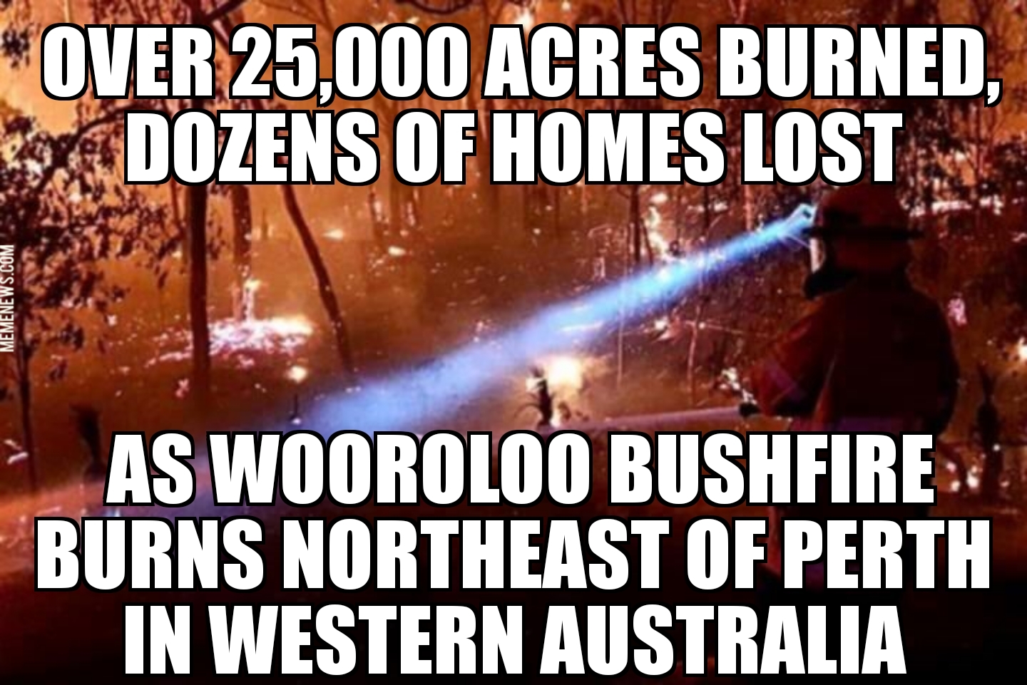 Wooroloo Fire burns 25,000 acres