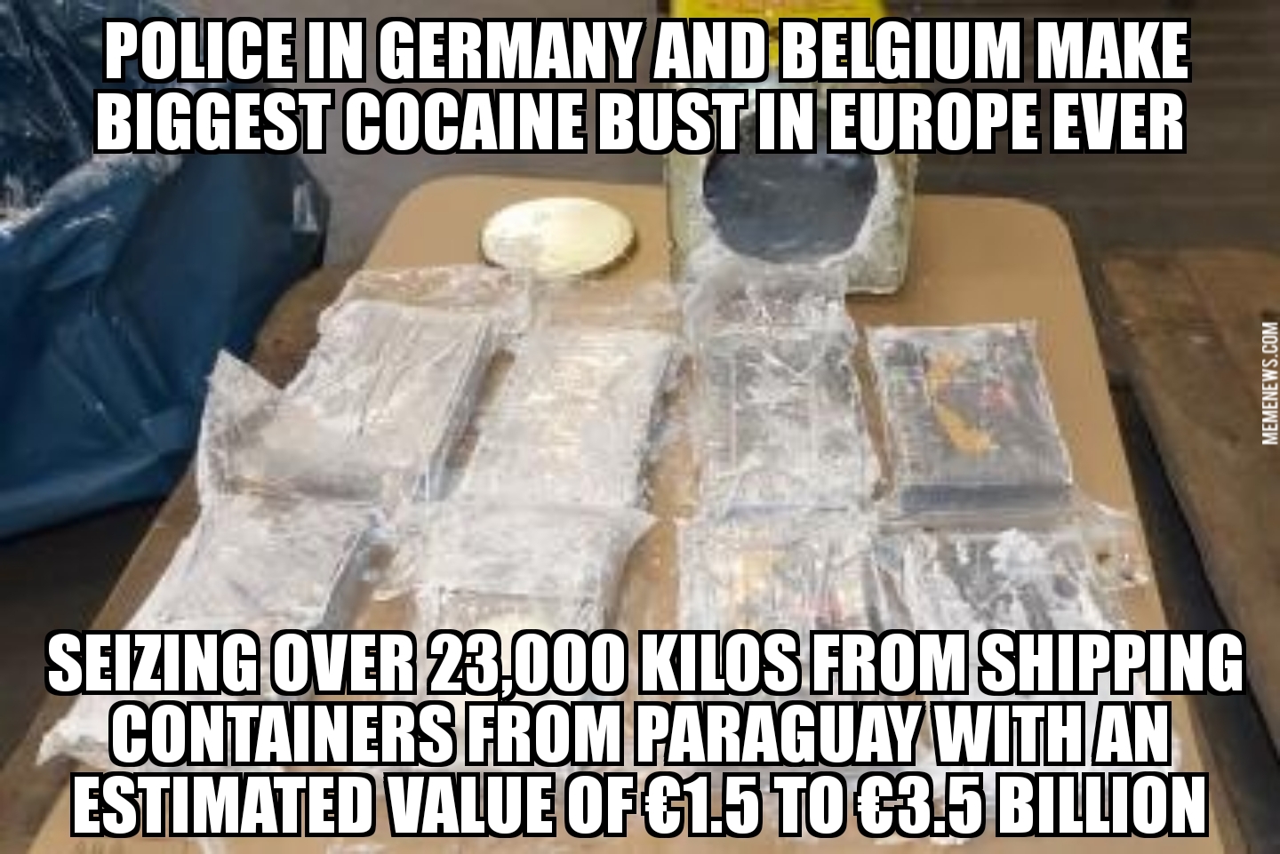 German, Belgian police make biggest cocaine bust in Europe