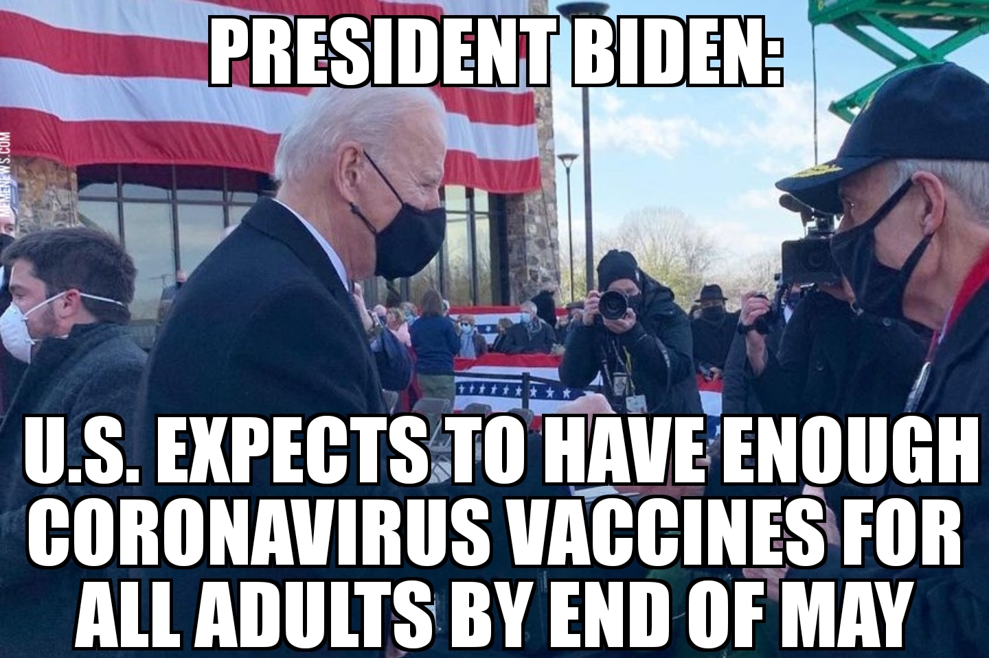 Biden: vaccines for all adults by May