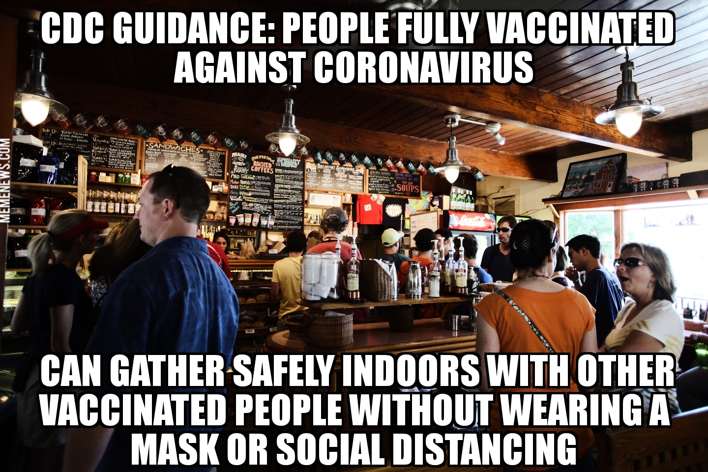 CDC says vaccinated people can gather without precautions
