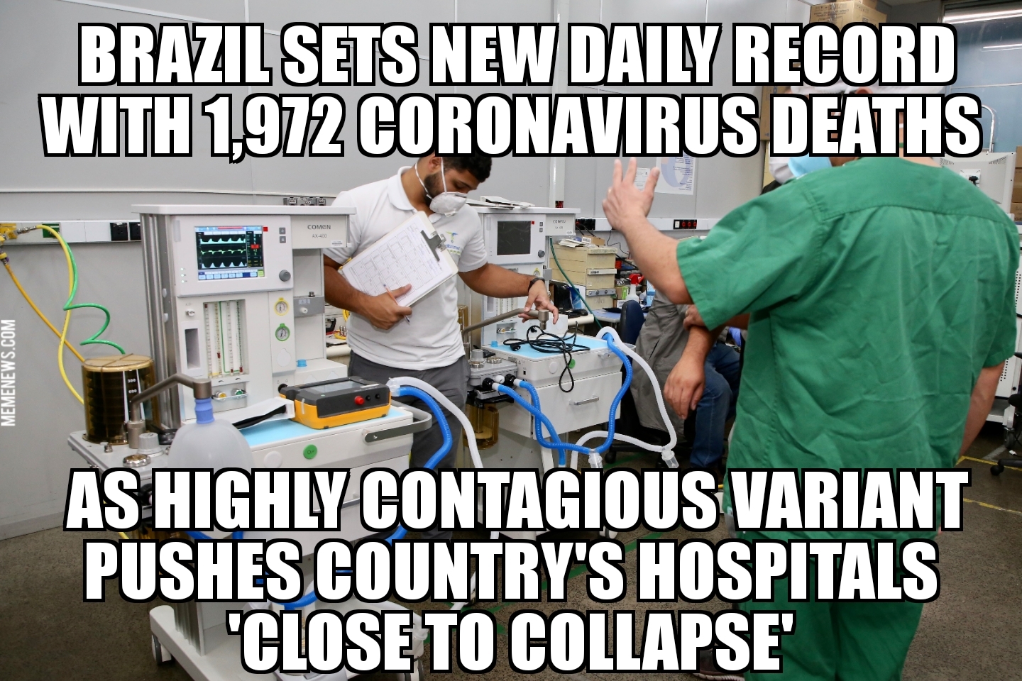 Brazil sets coronavirus death record