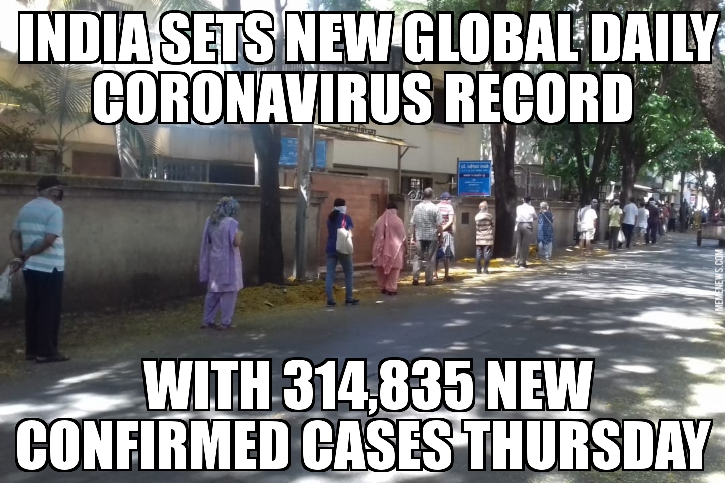 India sets daily coronavirus record