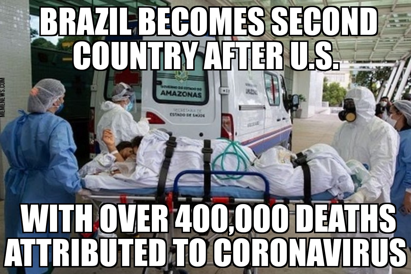 Brazil coronavirus deaths top 400,000