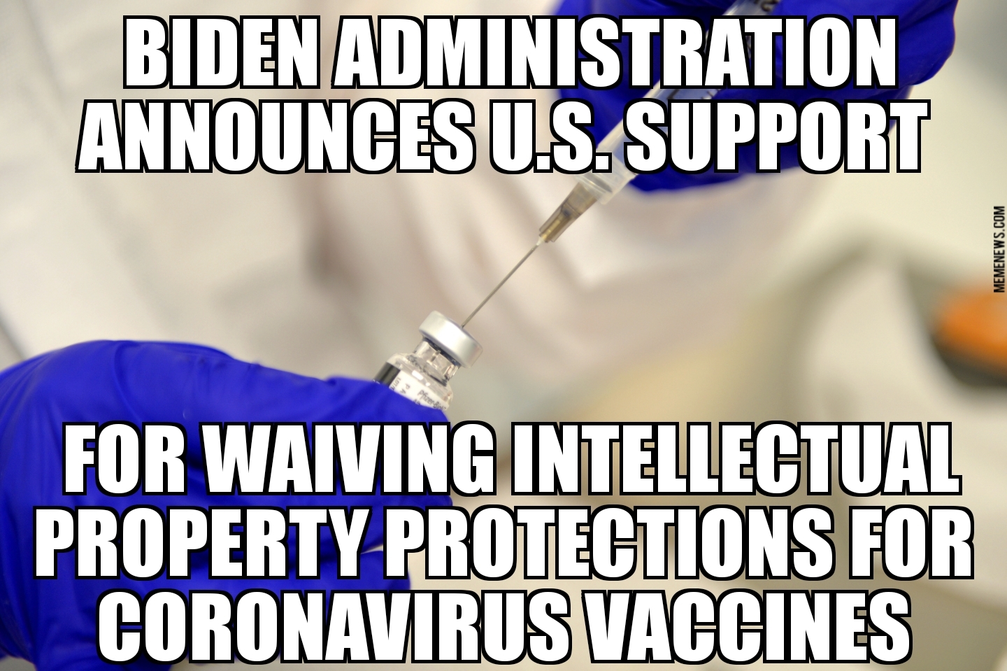 U.S. supports waiving coronavirus vaccine patents