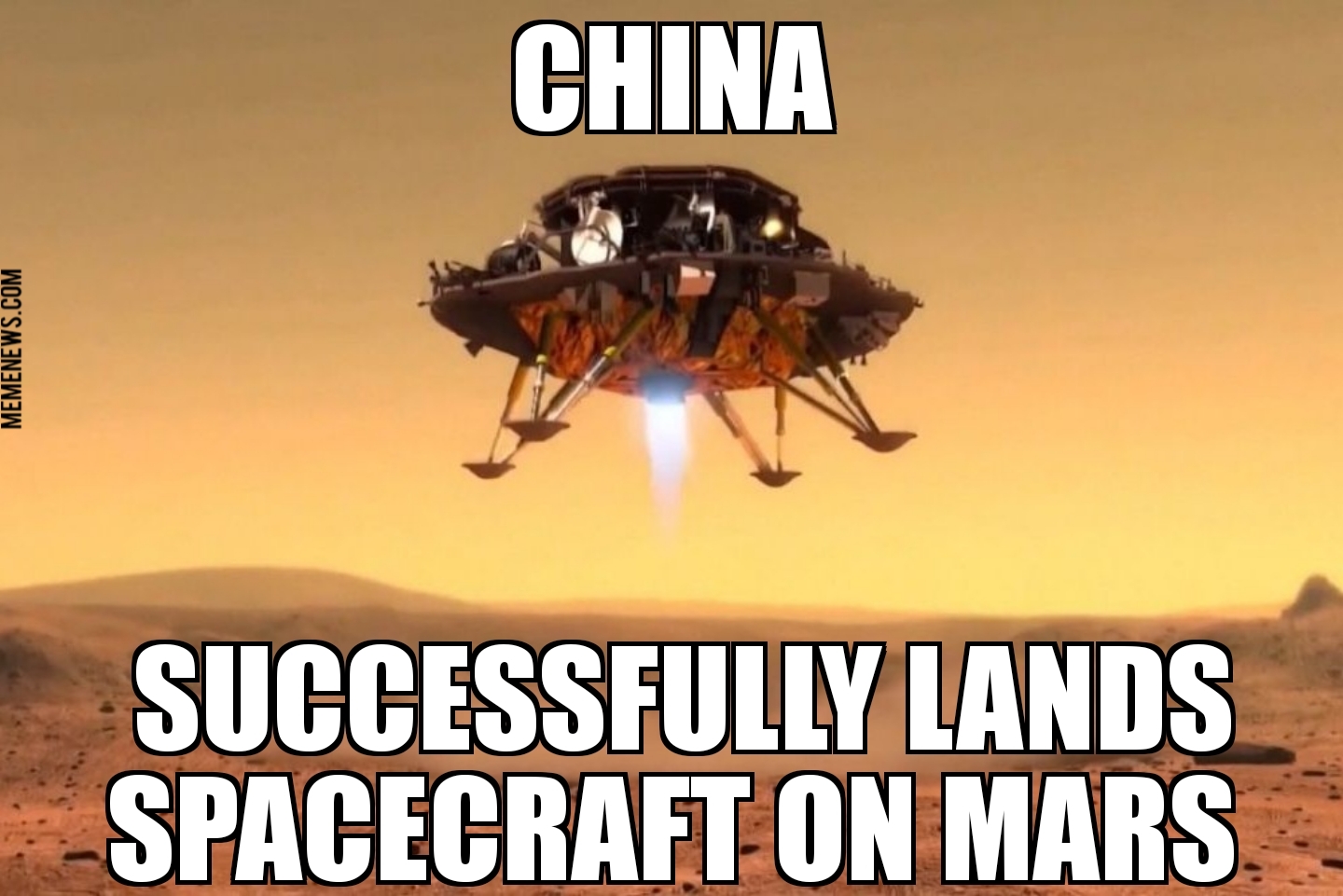 China lands rover on Mars